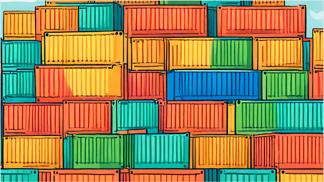 Stacked Shipping containers Stacked Shipping containers